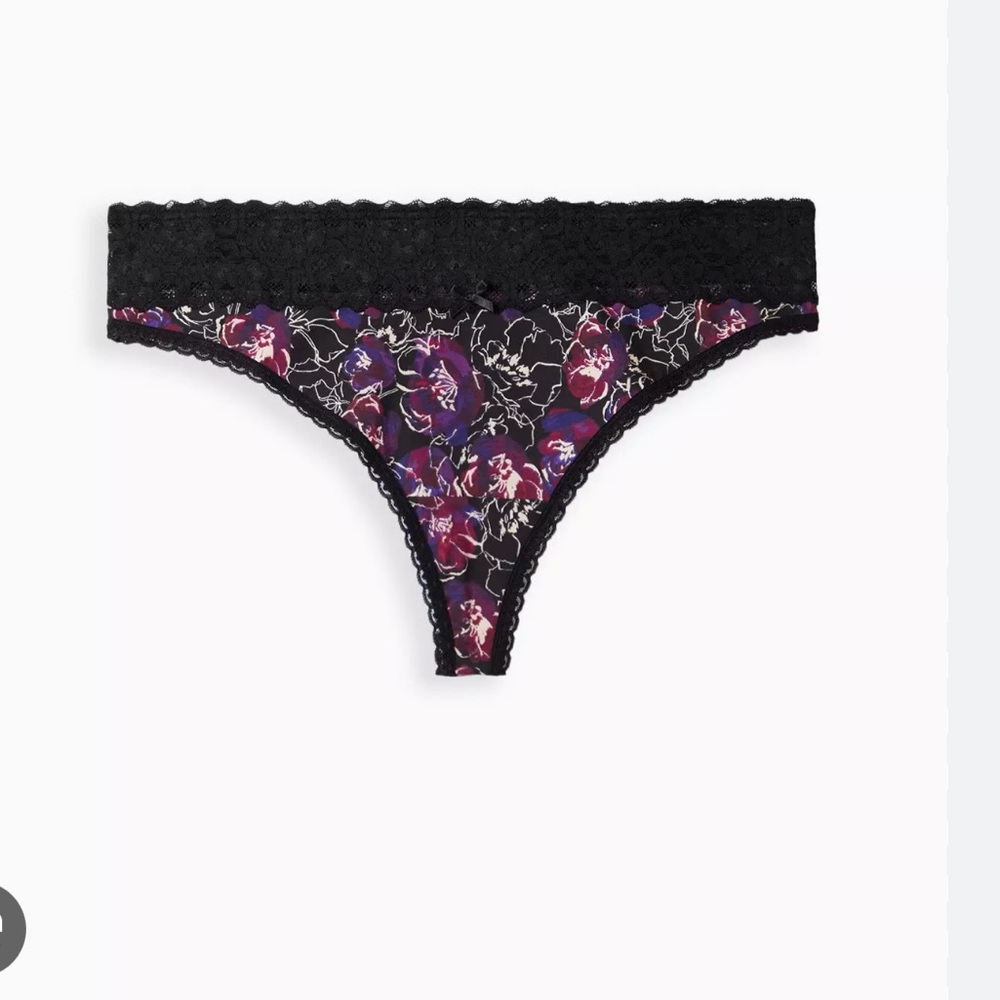 Torrid Plus Size Floral Lace Trim Thong 3X